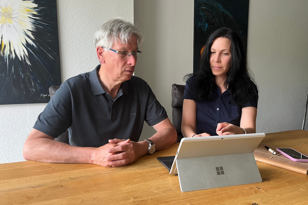 Coach im Gespräch mit Unternehmer, Führungskräftecoaching